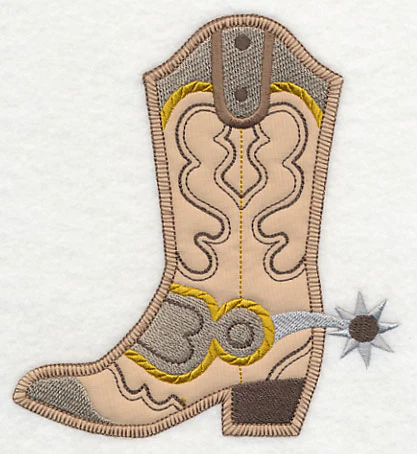 Cowboy Boot with Spurs (Heirloom Applique) - Image 4