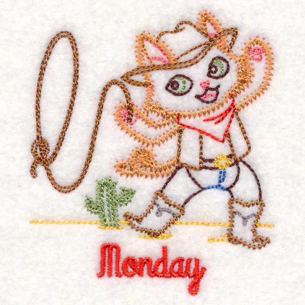 Cowboy Cat on Monday (Vintage) - Image 2