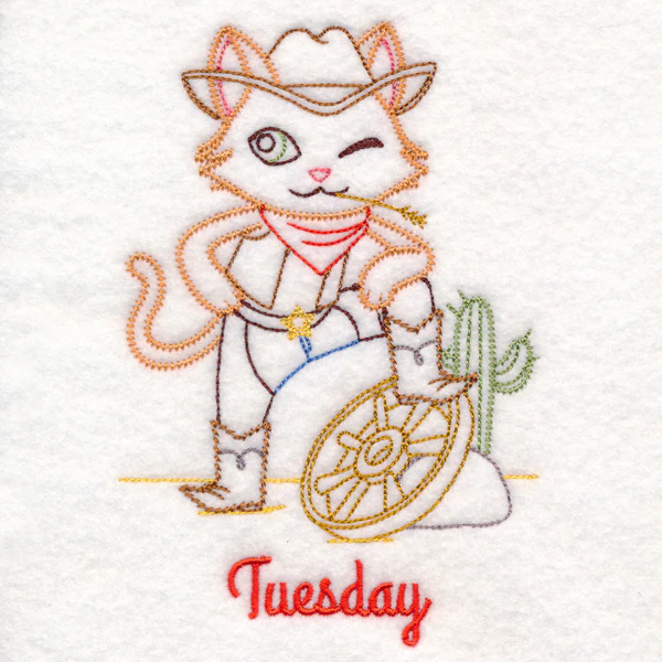 Cowboy Cat on Tuesday (Vintage) - Image 3