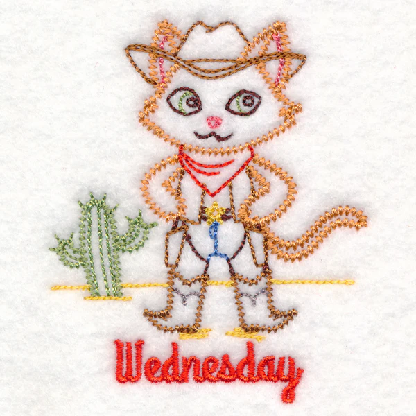 Cowboy Cat on Wednesday (Vintage) - Image 2