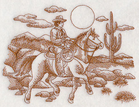 Cowboy Scene (Toile) - Image 3