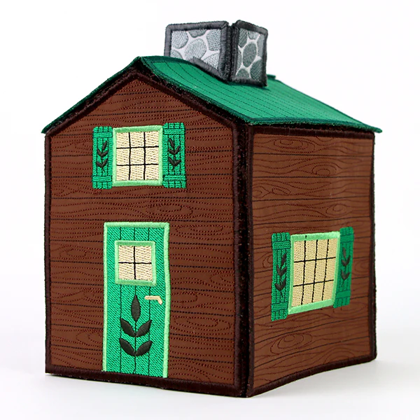 Cozy Cabin Tissue Box (In-the-Hoop) - Image 4