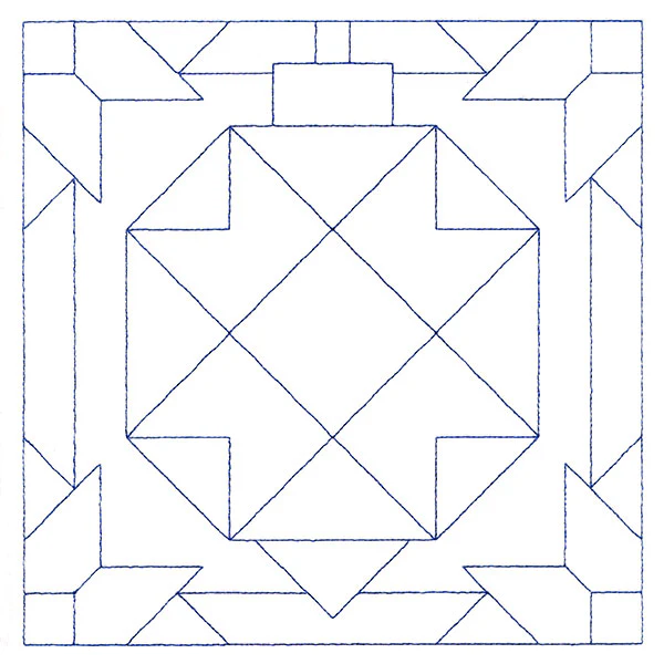 Cozy Christmas Quilting Square - Ornament (Double Run)
