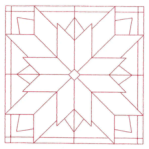 Cozy Christmas Quilting Square - Poinsettia (Double Run) - Image 2