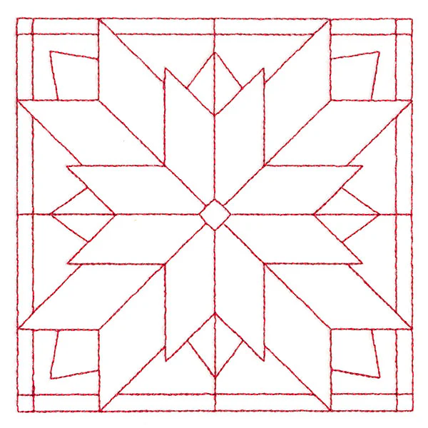 Cozy Christmas Quilting Square - Poinsettia (Double Run) - Image 4
