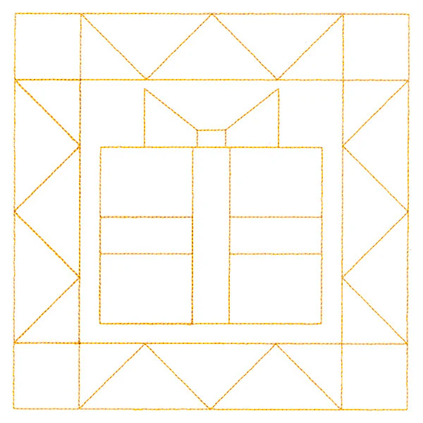 Cozy Christmas Quilting Square - Present (Double Run) - Image 2