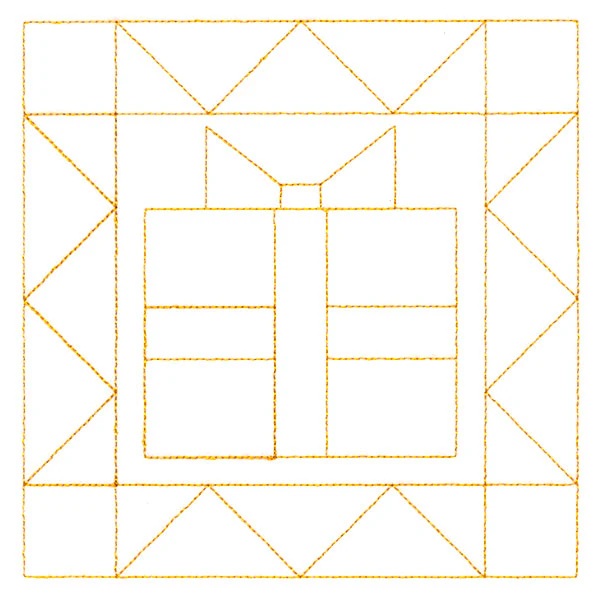 Cozy Christmas Quilting Square - Present (Double Run) - Image 3
