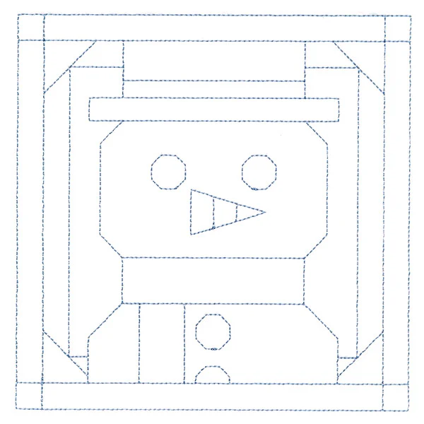 Cozy Christmas Quilting Square - Snowman (Double Run) - Image 3