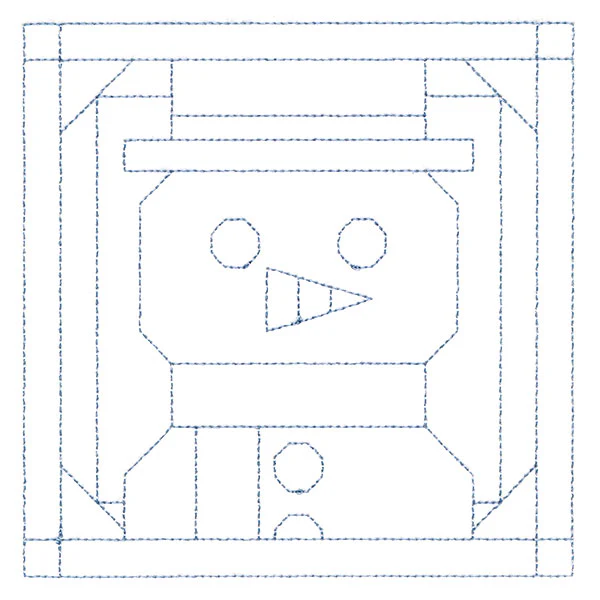 Cozy Christmas Quilting Square - Snowman (Double Run) - Image 4