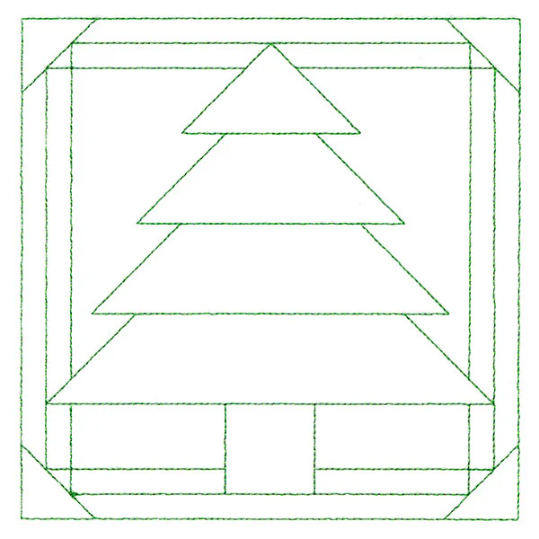 Cozy Christmas Quilting Square - Tree (Double Run) - Image 3