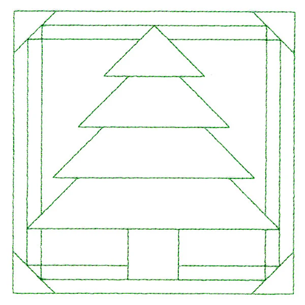 Cozy Christmas Quilting Square - Tree (Double Run) - Image 4