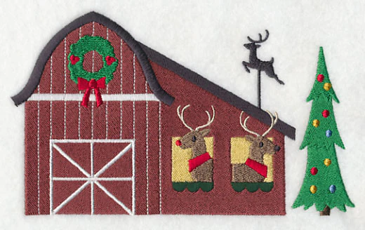 Cozy Christmas Village Reindeer Barn - Image 3