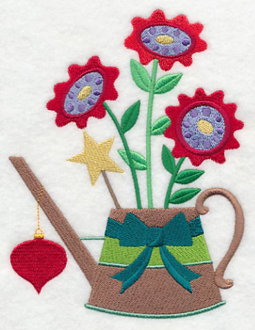 Cozy Christmas Watering Can with Ornament - Image 2