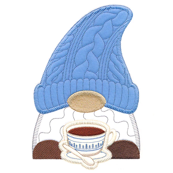 Cozy Coffee Gnome (Heirloom Applique) - Image 3