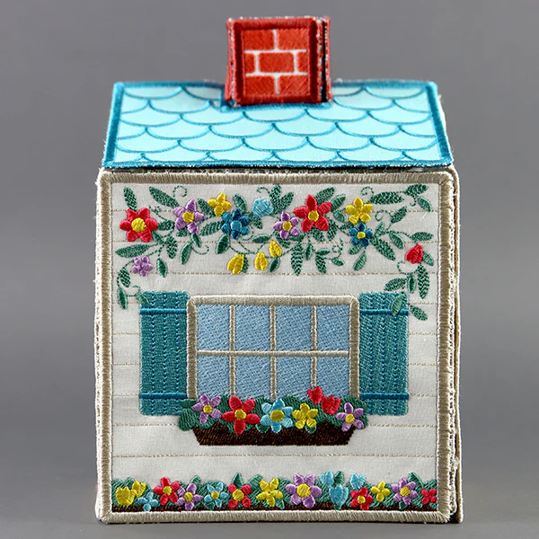 Cozy Cottage Tissue Box (In-the-Hoop) - Image 4