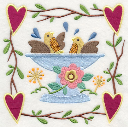 Cozy Country Garden Birdbath - Image 2