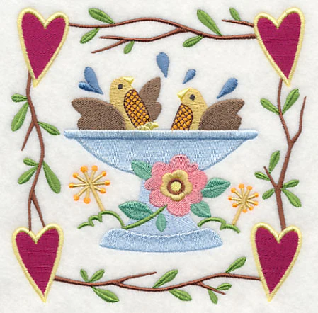 Cozy Country Garden Birdbath - Image 3