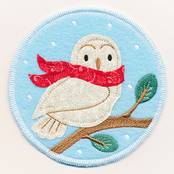 Cozy Winter Coaster - Owl (In-the-Hoop)