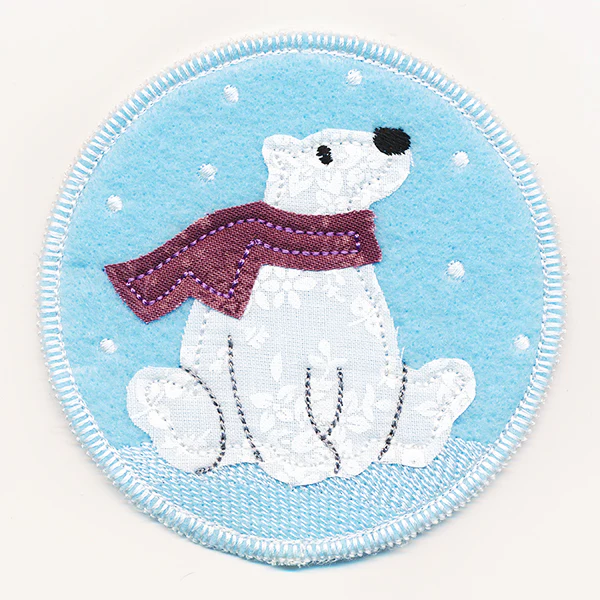Cozy Winter Coaster - Polar Bear (In-the-Hoop) - Image 2