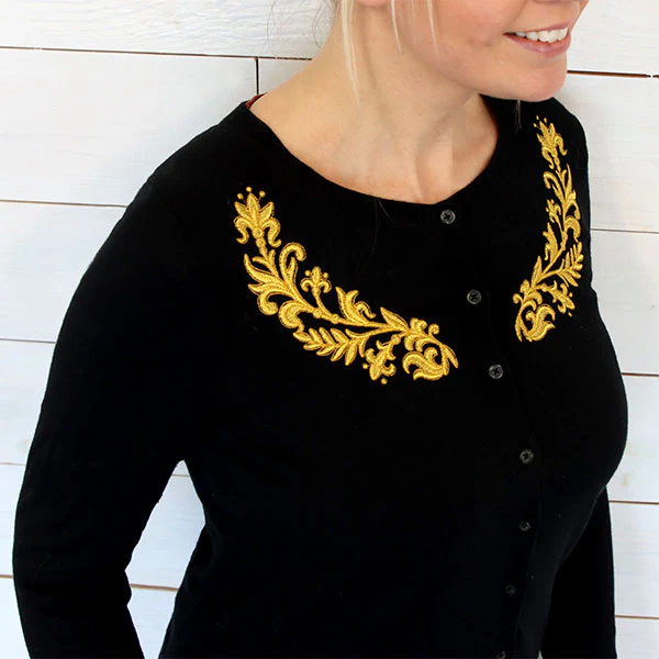 Crafted with Elegance Botanical Neckline - Image 4