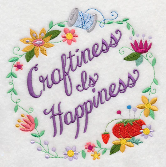 Craftiness Is Happiness Wreath - Image 2