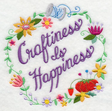 Craftiness Is Happiness Wreath - Image 4
