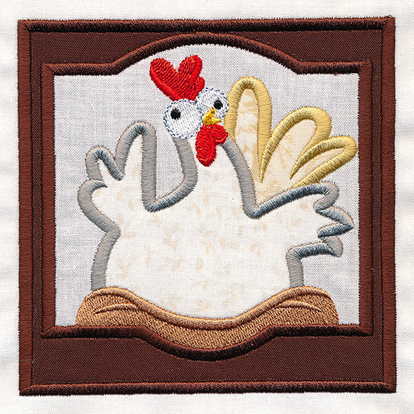 Crazy Coop Chicken Square - Bertha (Quilt Block) - Image 7