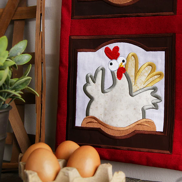 Crazy Coop Chicken Square - Bertha (Quilt Block) - Image 9