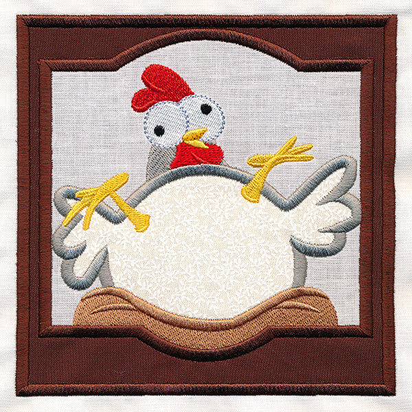 Crazy Coop Chicken Square - Dorothy (Quilt Block) - Image 4