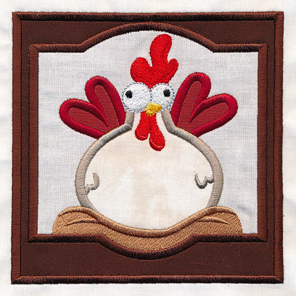 Crazy Coop Chicken Square - Henrietta (Quilt Block) - Image 3