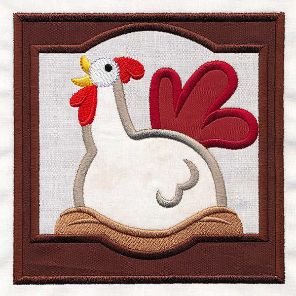 Crazy Coop Chicken Square - Sheila (Quilt Block) - Image 3