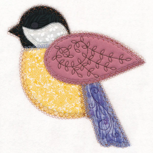 Crazy Patchwork Chickadee (Heirloom Applique) - Image 6