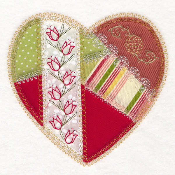 Crazy Patchwork Heart (Heirloom Applique) - Image 2