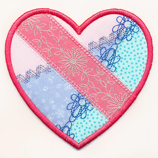 Crazy Patchwork Heart Trivet (In-the-Hoop) - Image 3