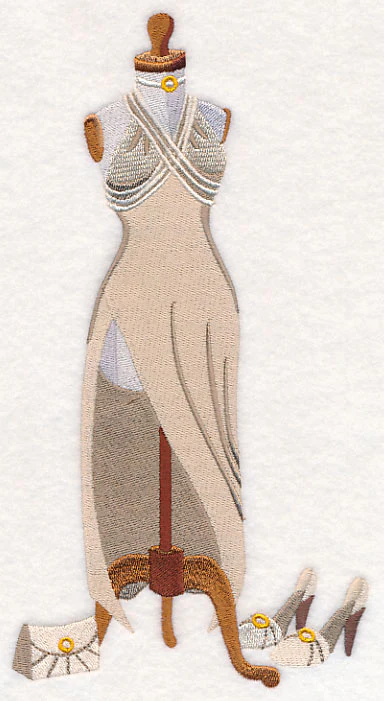 Cream Satin Hollywood Dress Form - Image 2