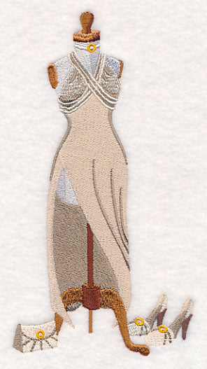 Cream Satin Hollywood Dress Form - Image 4