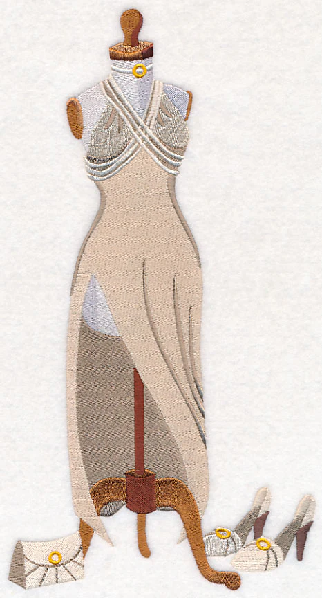 Cream Satin Hollywood Dress Form - Image 5