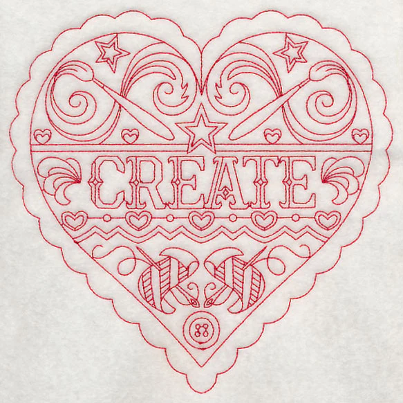 Create Heart (Redwork)