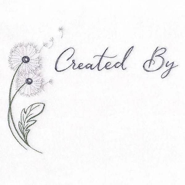 Created By Dandelions Quilt Label - Image 2
