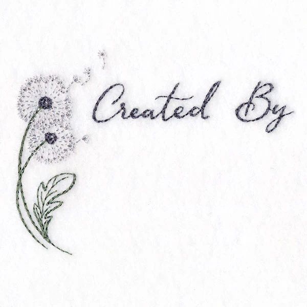 Created By Dandelions Quilt Label - Image 3