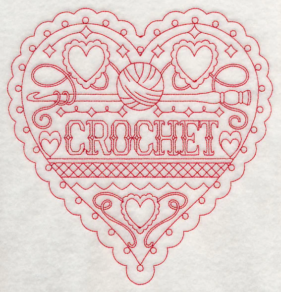 Crochet Heart (Redwork)