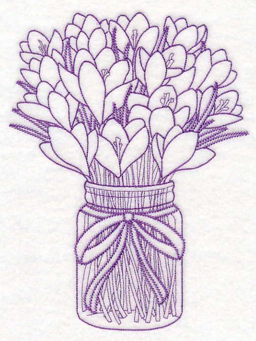 Crocuses Mason Jar (Vintage) - Image 4