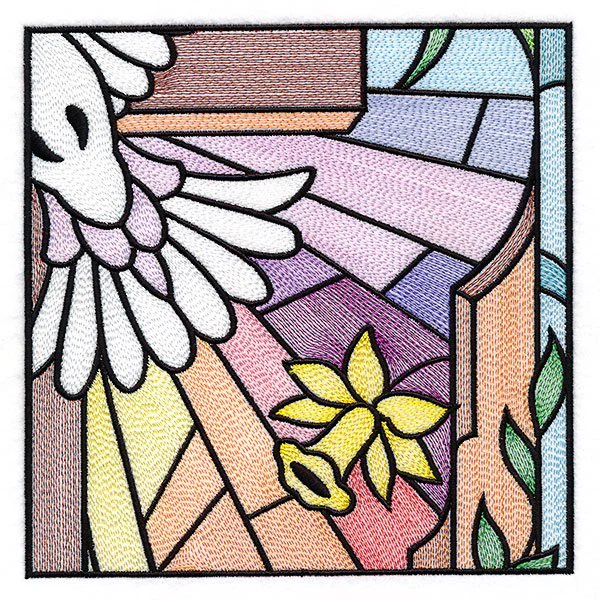 Cross & Dove Stained Glass Window Easter Scene 4 - Image 3