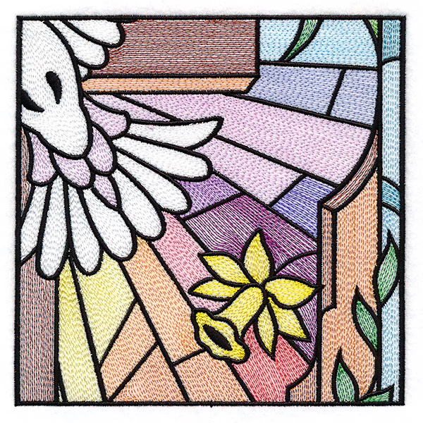 Cross & Dove Stained Glass Window Easter Scene 4 - Image 5