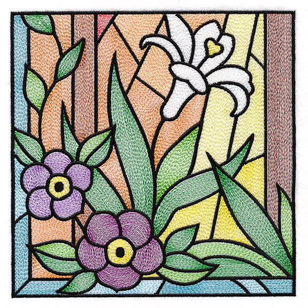 Cross & Dove Stained Glass Window Easter Scene 5 - Image 3