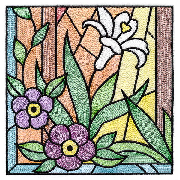 Cross & Dove Stained Glass Window Easter Scene 5 - Image 9