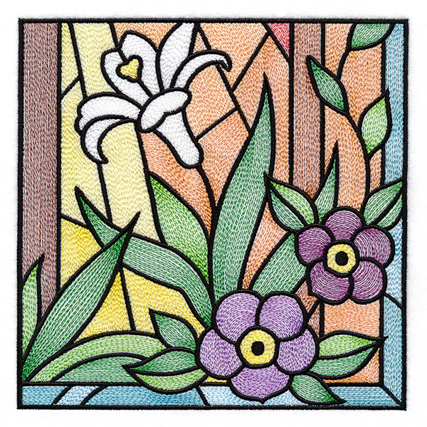 Cross & Dove Stained Glass Window Easter Scene 6 - Image 3