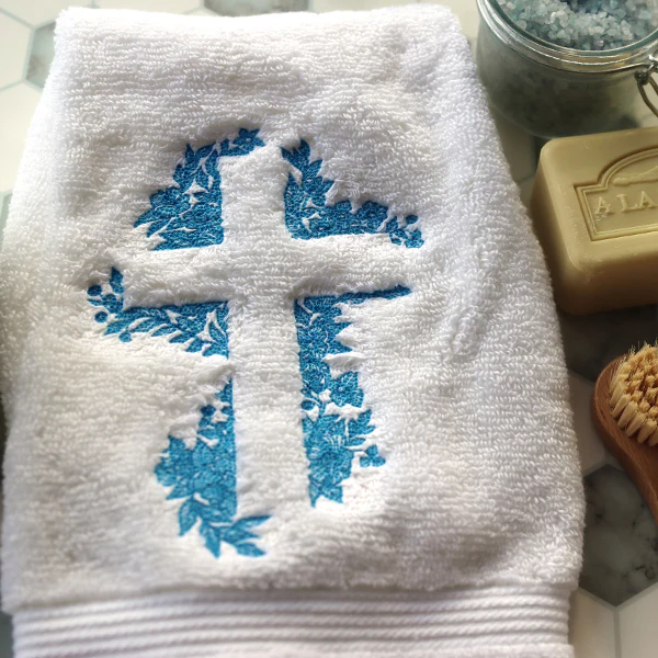Cross in Flowers (Embossed) - Image 10
