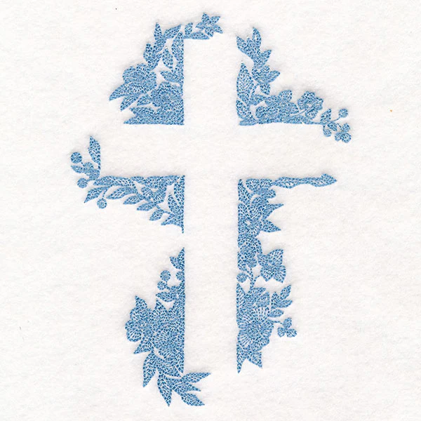 Cross in Flowers (Embossed) - Image 21