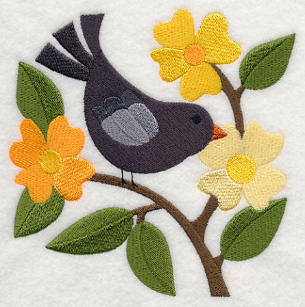 Crow in Bright Blossoms - Image 3